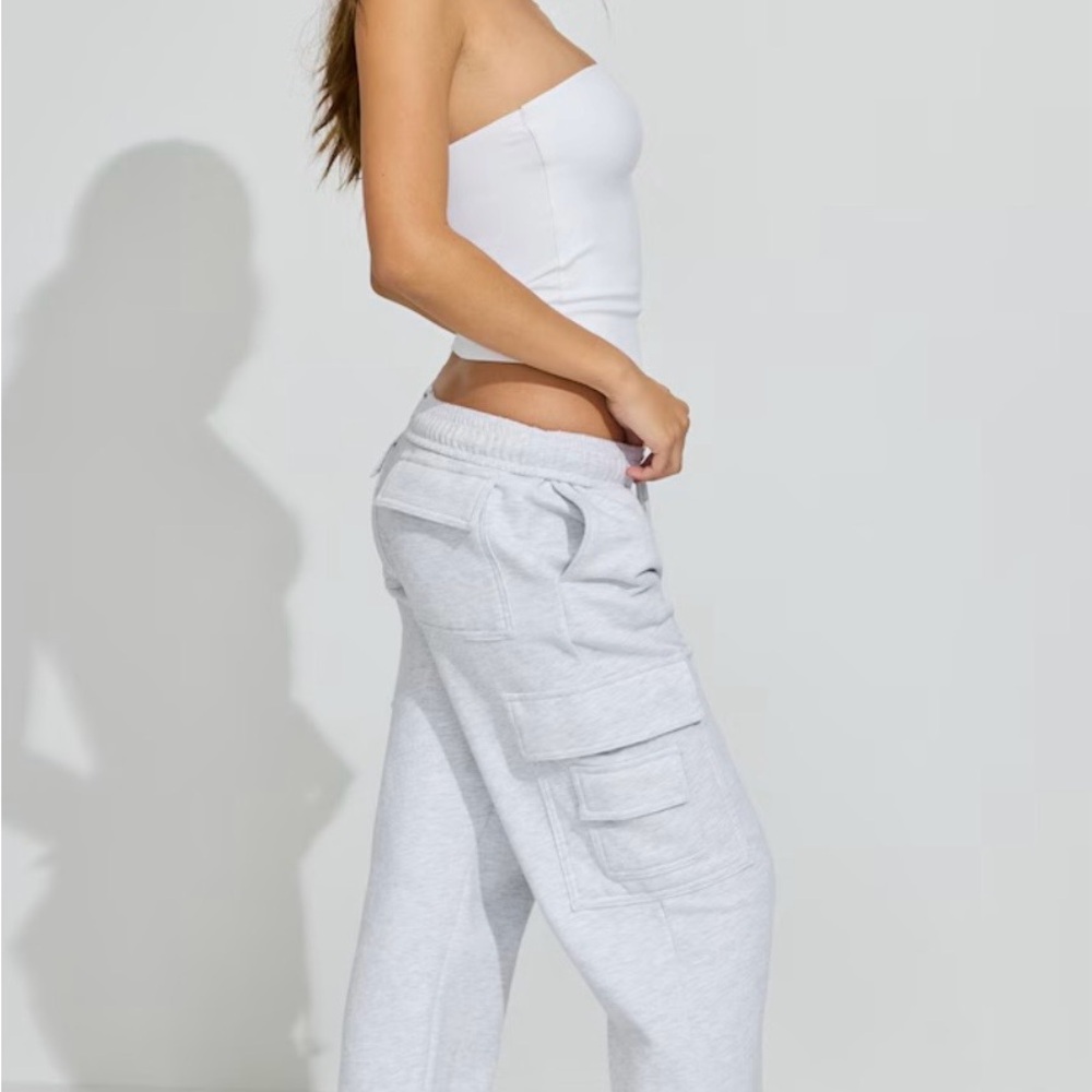 Women's Gray Garage Cargo Joggers with Utility Pockets